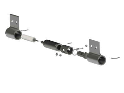 Hinge system's assembly designed and manufactured by Harper Engineering Co.