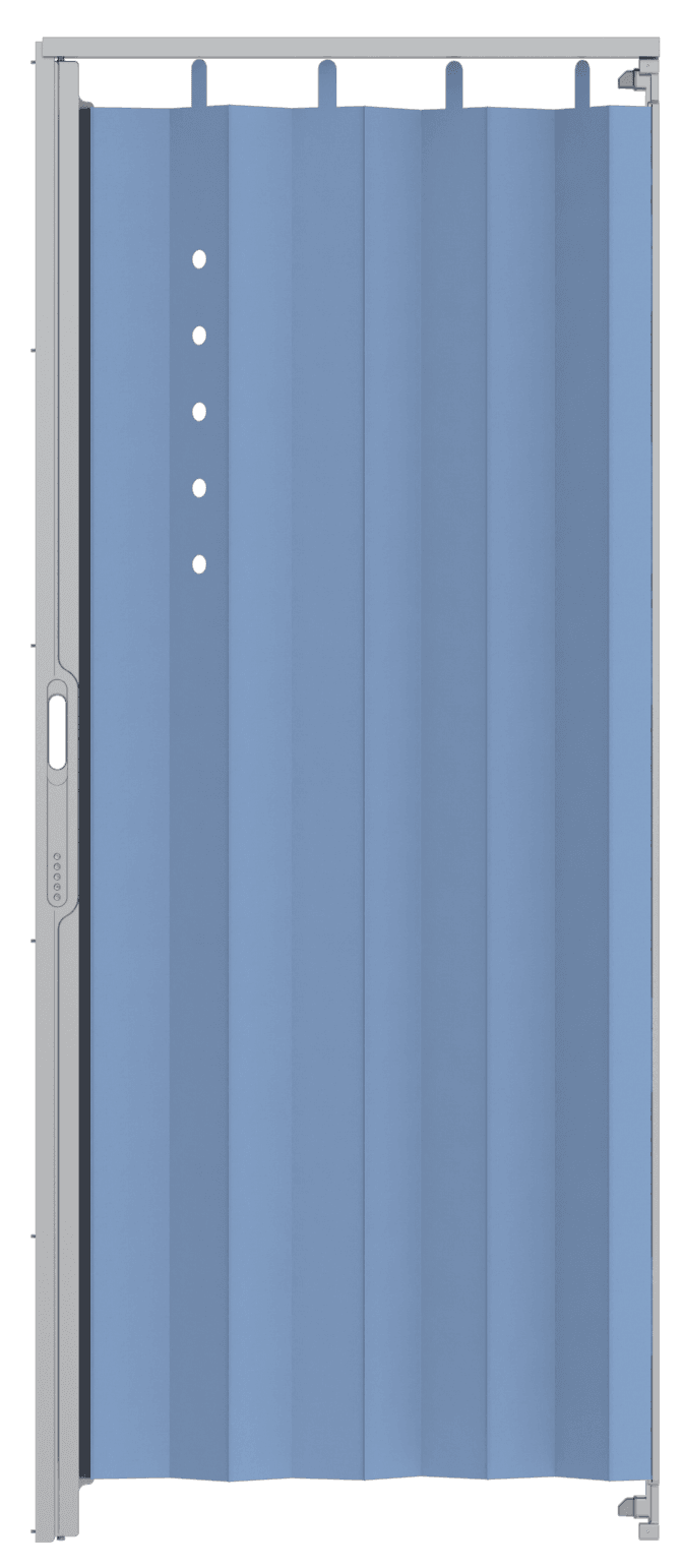          Closed state of secondary barrier for the flight deck         designed and manufactured by Harper Engineering Co.        